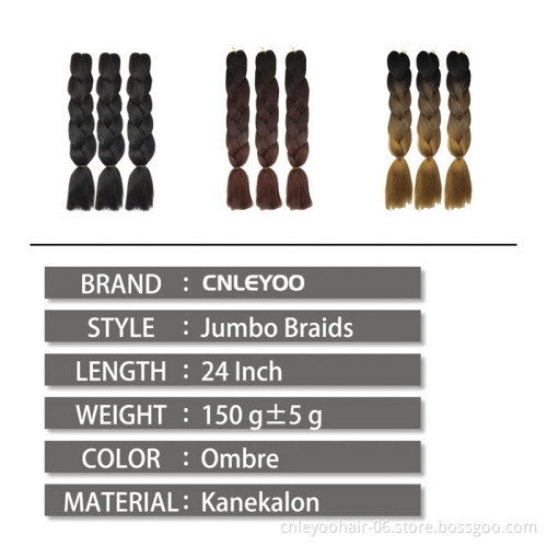 Big braid Outlet Giant Heat Resistant Low Temperature Fiber 24 Inch Brown Black Crochet Hair